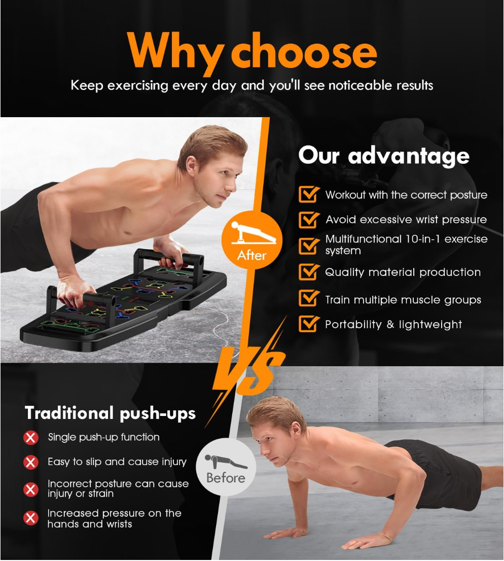 MotionPro Smart Fitness Push-Up Board